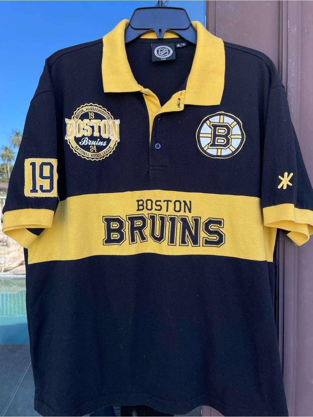 Boston Bruins Wordmark Rugby-Style Polo XL